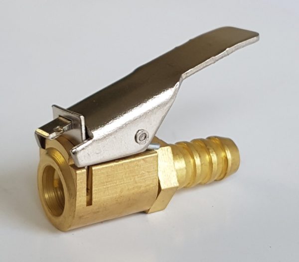 EURO SINGLE CLIP ON EM TYRE VALVE CONNECTOR (OPEN END) 1/4