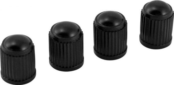 PLASTIC TYRE VALVE CAPS BLACK (PACK 10)